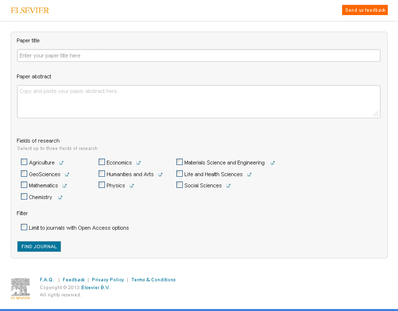 Elsevier screenshot